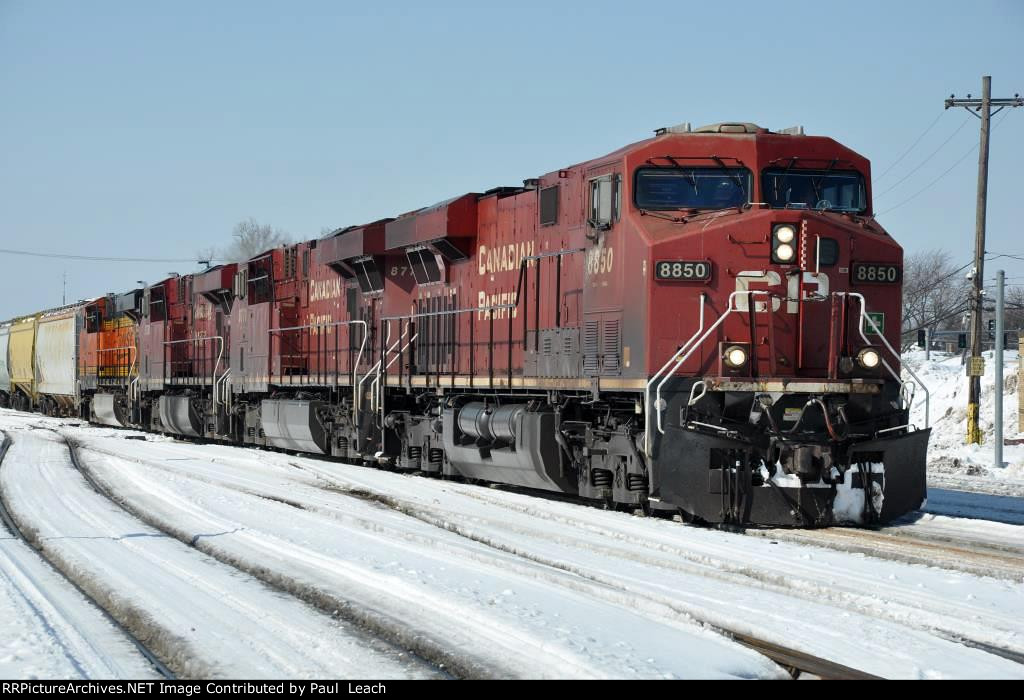 Grain train eases east